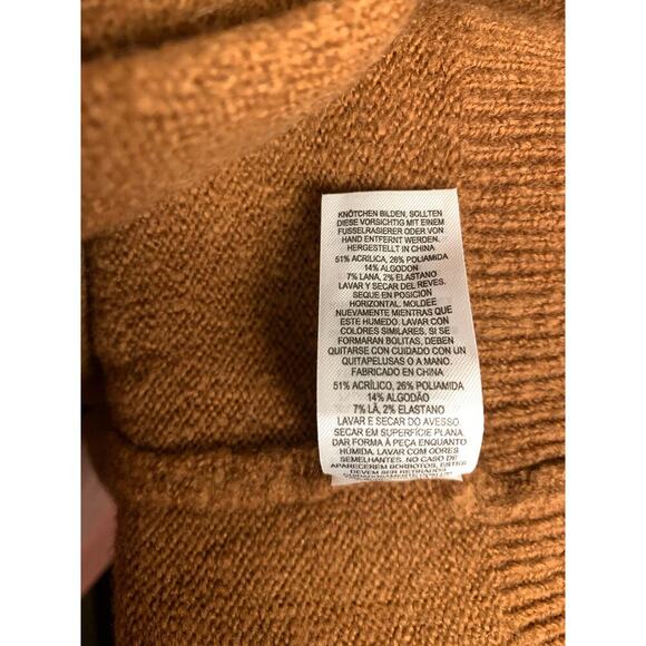 French Connection Soft Brown Boxy Oversized V-Neck Sweater Size XS NWT - Picture 6 of 7